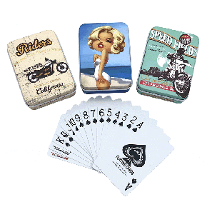 Custom Tin Box Packed Playing Cards