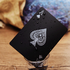 Custom Printed Black Plastic Playing Cards